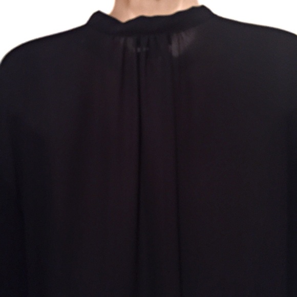 Bobeau V-neck sweater with chiffon tie and back - Picture 3 of 7